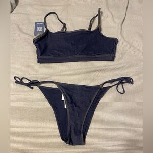 New AE X aerie Match Made in Denim Bikini